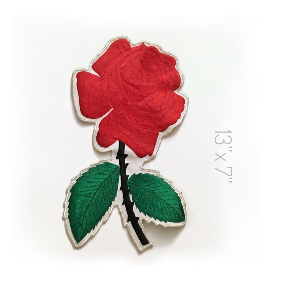 XL Rose Patch/Badge, 13” x 7”, Vintage